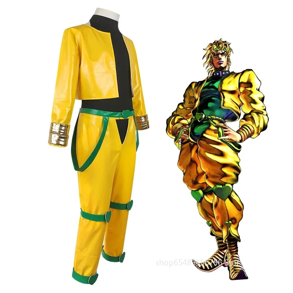 JoJo's Bizarre Adventure Dio Brando Cosplay Costume Yellow Suit Headwear Curly Wig Halloween Christma Party Fashion Outfits Gift
JoJo's Bizarre Adventure Dio Brando Cosplay Costume Yellow Suit Headwear Curly Wig Halloween Christma Party Fashion Outfits Gift