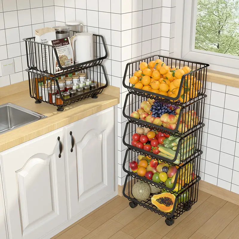 Metal Movable Storage Shelf Rack Bathroom Storage Rack Fruit Storage Basket 3/4/5 Layer Vegetable Basket Kitchen Storage Basket
Metal Movable Storage Shelf Rack Bathroom Storage Rack Fruit Storage Basket 3/4/5 Layer Vegetable Basket Kitchen Storage Basket