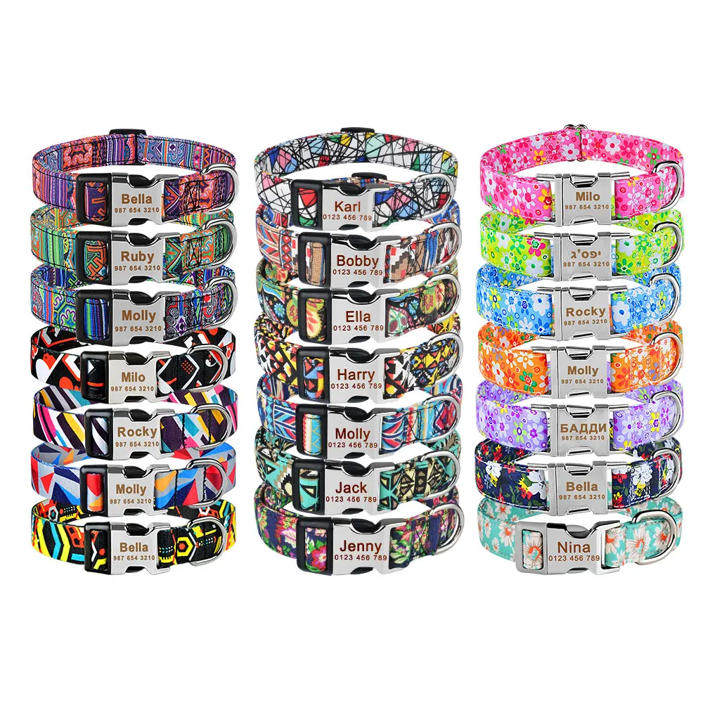 Custom Free Engraved Name Tag Personalized Dog Collar Adjustable Nylon Puppy Unisex Dogs Collar Small Large Product Dog Collars
Custom Free Engraved Name Tag Personalized Dog Collar Adjustable Nylon Puppy Unisex Dogs Collar Small Large Product Dog Collars