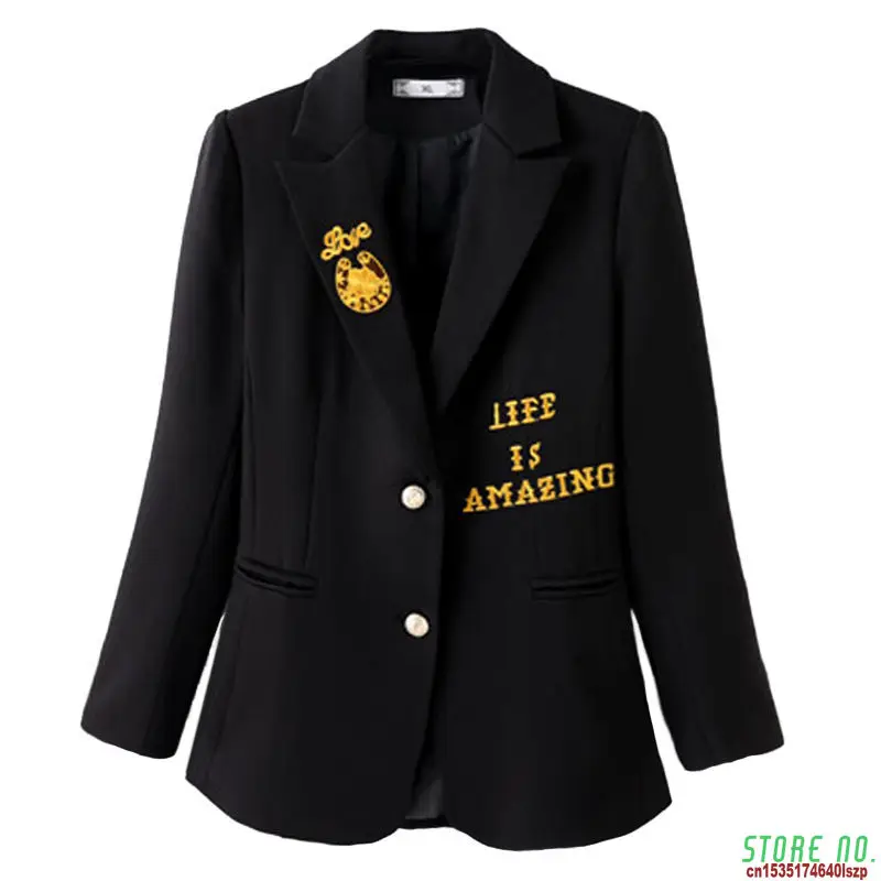 Women Blazer Female 2021 New British Style Casual Fashion Black Spring And Autumn Slim Suit
Women Blazer Female 2021 New British Style Casual Fashion Black Spring And Autumn Slim Suit