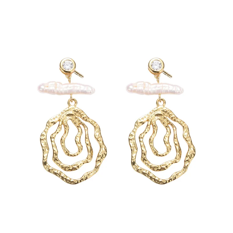 FUN-BEAUTY Women's S925 Sterling Silver Exaggerated Irregular Design Earrings Baroque Vintage Pearl Earrings Hot Sale
FUN-BEAUTY Women's S925 Sterling Silver Exaggerated Irregular Design Earrings Baroque Vintage Pearl Earrings Hot Sale