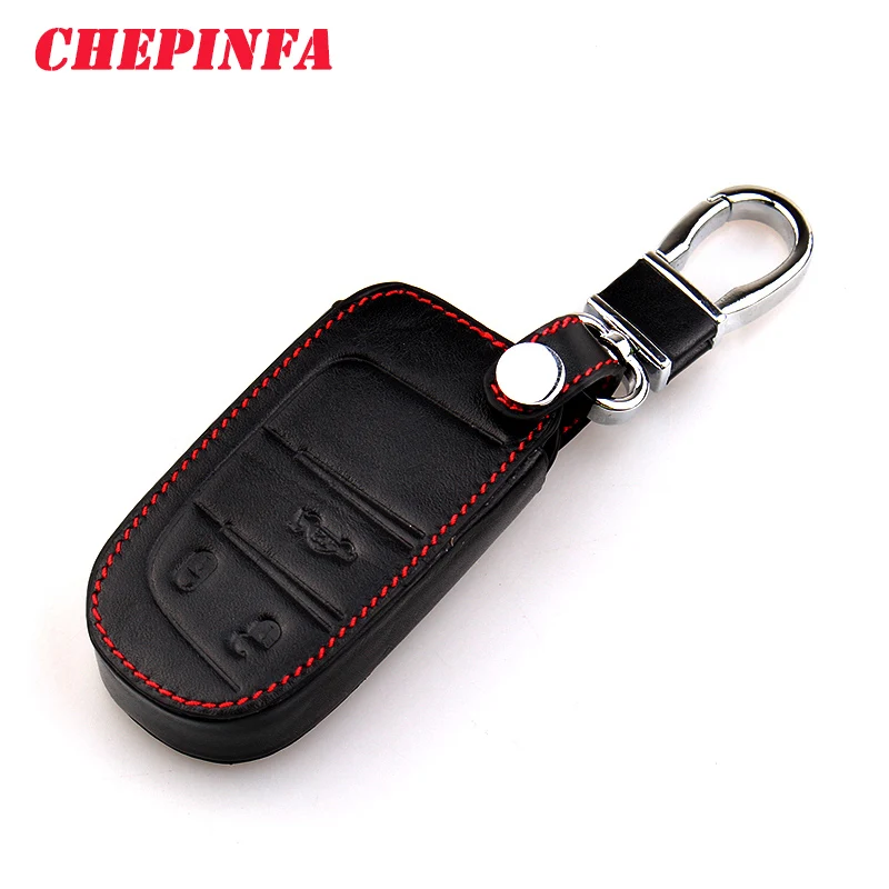 CHEPINFA Leather Car Key Cover Case For Dodge Journey Caliber Challenger Caravan Charger Durango Accessories Remote Key Bag Hold
CHEPINFA Leather Car Key Cover Case For Dodge Journey Caliber Challenger Caravan Charger Durango Accessories Remote Key Bag Hold