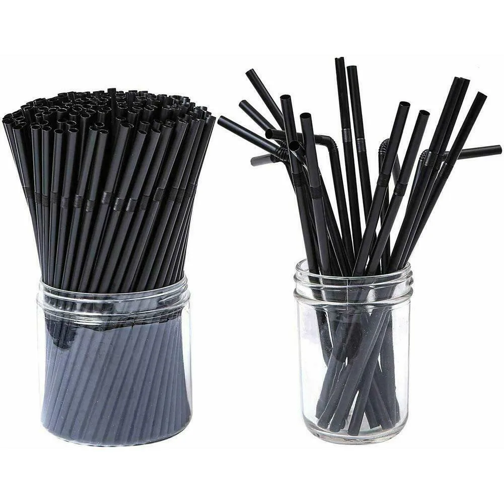 1000Pcs 21cm Flexible Bendy Black Straws Plastic Black Straws Birthday Wedding Summer Party Cocktail Kitchen Drinkware
1000Pcs 21cm Flexible Bendy Black Straws Plastic Black Straws Birthday Wedding Summer Party Cocktail Kitchen Drinkware