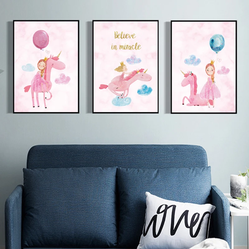 Cartoon Princess And Unicorn Canvas Poster Baby Girl Nursery Quotes Wall Art Print Painting Nordic Kids Room Decoration Picture
Cartoon Princess And Unicorn Canvas Poster Baby Girl Nursery Quotes Wall Art Print Painting Nordic Kids Room Decoration Picture