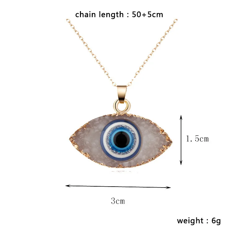 Creative Devil's Eye Resin Necklace Imitation Natural Stone Blue Eye Pendants Clavicle Chain Halloween Decoration Party Gifts
Creative Devil's Eye Resin Necklace Imitation Natural Stone Blue Eye Pendants Clavicle Chain Halloween Decoration Party Gifts