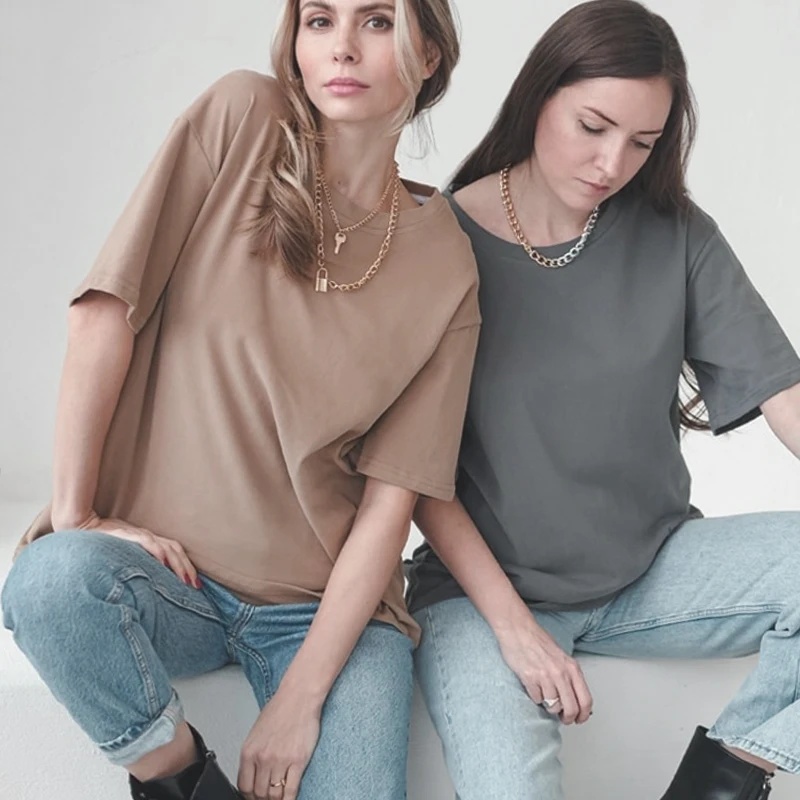 Женская летняя футболка с коротким рукавом, Женская однотонная Повседневная Базовая футболка с круглым вырезом, черные, белые корейские то...
Женская летняя футболка с коротким рукавом, Женская однотонная Повседневная Базовая футболка с круглым вырезом, черные, белые корейские то...