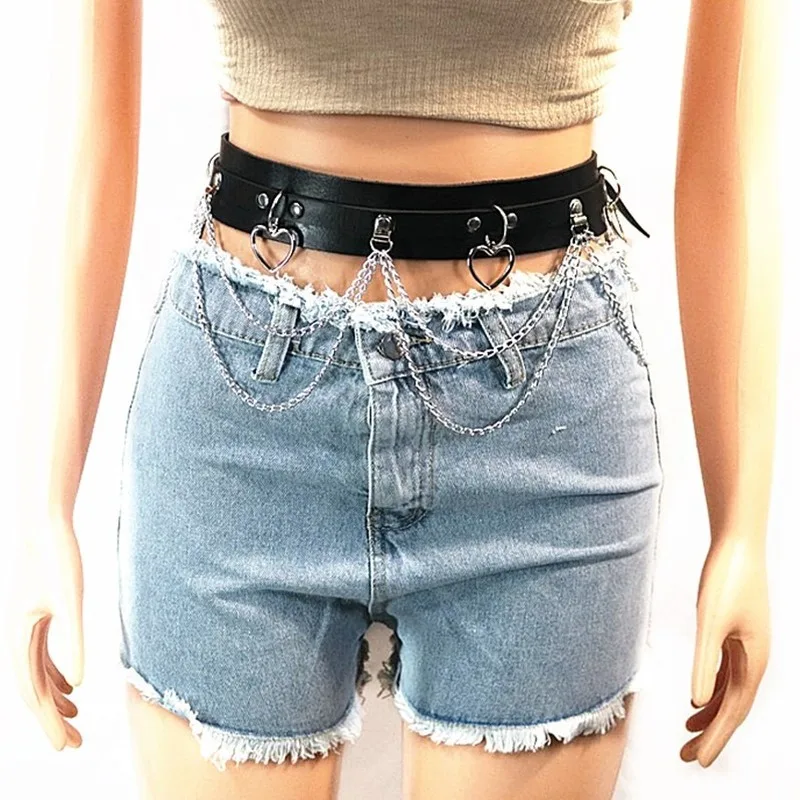 2020 New Style Woman Sexy Love Punk Gothic Faux Leather Belt Metal Chain Ring Waist Strap Street Dance Decor Belts
2020 New Style Woman Sexy Love Punk Gothic Faux Leather Belt Metal Chain Ring Waist Strap Street Dance Decor Belts