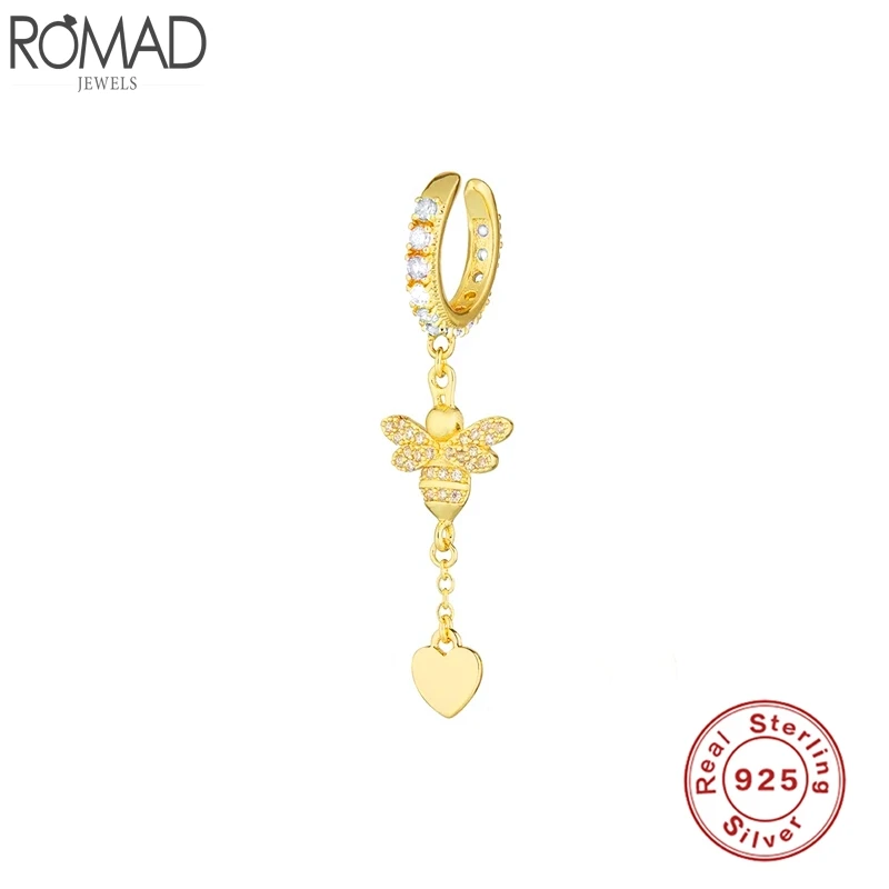 Romad 1pcs 925 Sterling Silver Ear Cuff Tassel Honeybee Clip on Cartilage No Piercing Earring For Women Fine Jewelry Earcuff W5 
Romad 1pcs 925 Sterling Silver Ear Cuff Tassel Honeybee Clip on Cartilage No Piercing Earring For Women Fine Jewelry Earcuff W5