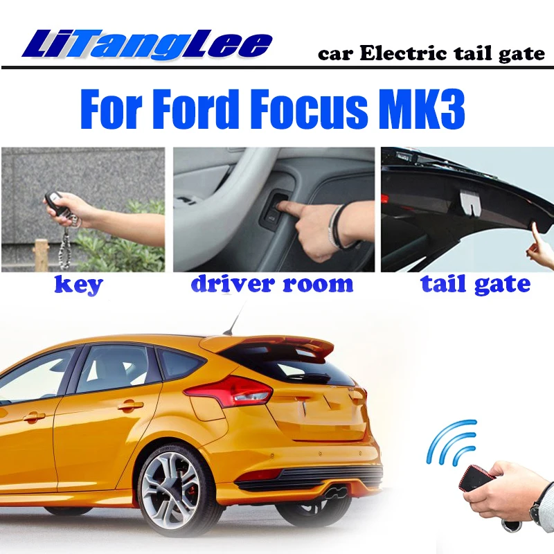 

LiTangLee Car Electric Tail Gate Lift Tailgate Assist System For Ford Focus MK3 2011~2018 Remote Control Trunk Lid