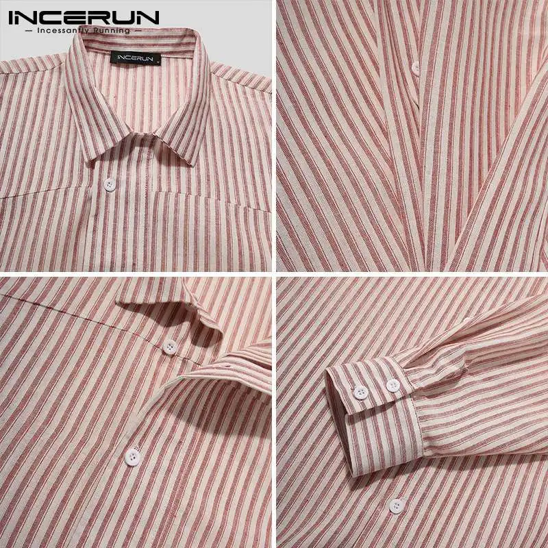 INCERUN Vintage Men Shirt Striped Patchwork Lapel Long Sleeve Loose Streetwear Casual Tops 2021 Leisure Camisa Masculina S-5XL
INCERUN Vintage Men Shirt Striped Patchwork Lapel Long Sleeve Loose Streetwear Casual Tops 2021 Leisure Camisa Masculina S-5XL