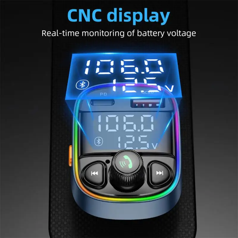 Автомобильный FM-передатчик C87B со светодиодный ным дисплеем, PD QC3.0, USB, быстрое зарядное устройство для телефона, Bluetooth, автомобильное зарядно... 
Автомобильный FM-передатчик C87B со светодиодный ным дисплеем, PD QC3.0, USB, быстрое зарядное устройство для телефона, Bluetooth, автомобильное зарядно...