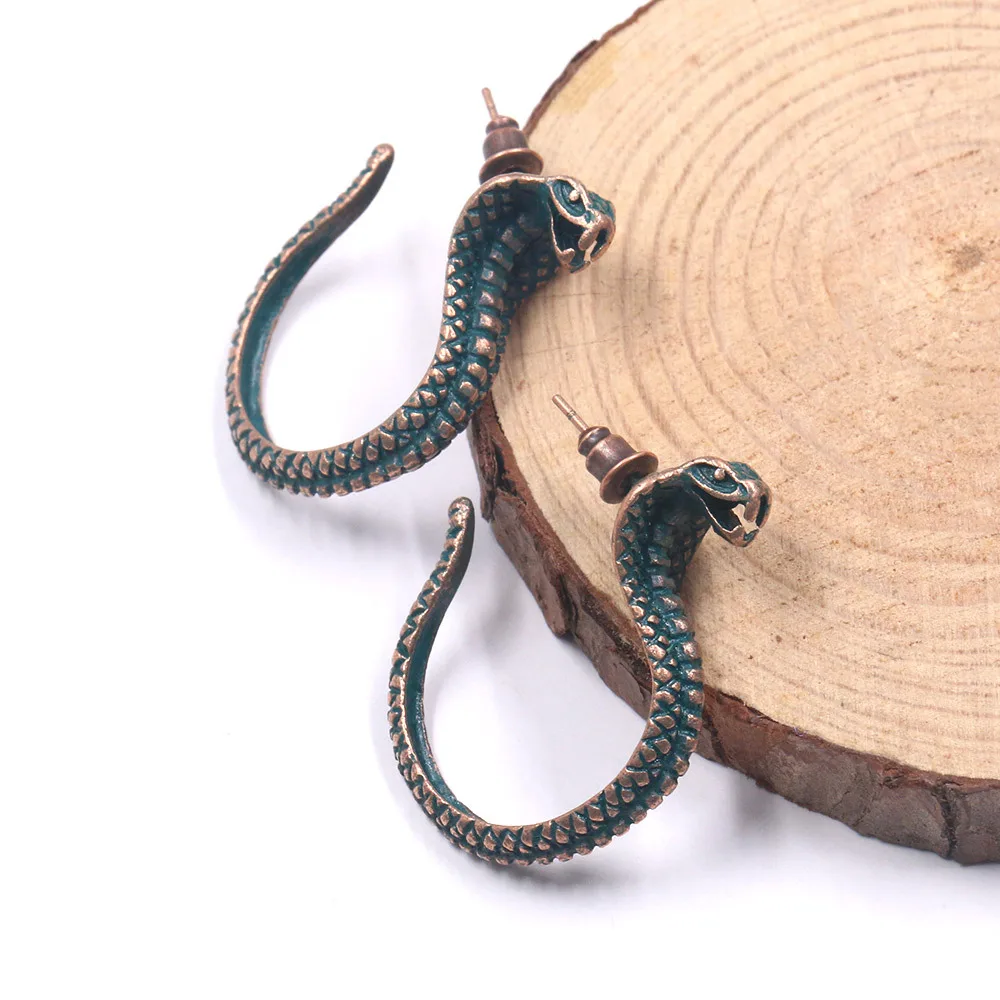All Saints'Day Exaggerated Punk Serpentine Earrings Metallic Texture Retro Style Chinese Zodiac Earrings Gift For Girlfriend
All Saints'Day Exaggerated Punk Serpentine Earrings Metallic Texture Retro Style Chinese Zodiac Earrings Gift For Girlfriend
