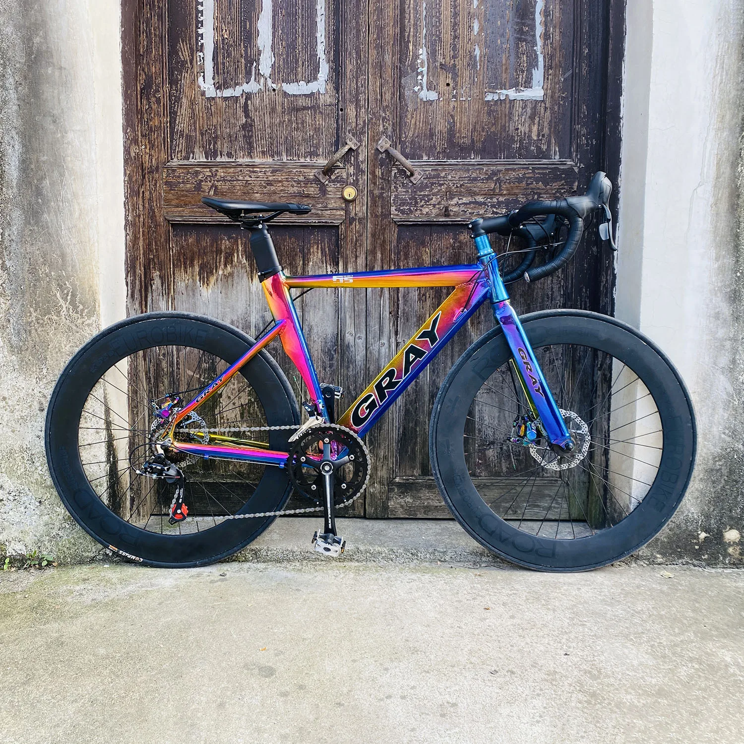 Road Bike 14 speed with 70mm aluminum alloy Wheelset tires Double Disc Brake Bicycle MTB Manual transmission bicycle frame
Road Bike 14 speed with 70mm aluminum alloy Wheelset tires Double Disc Brake Bicycle MTB Manual transmission bicycle frame