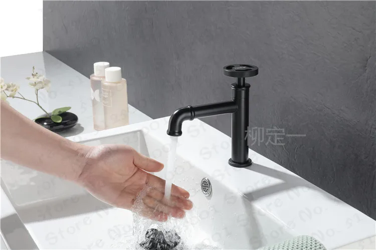 Basin Faucet Retro Industrial Style Single Cold Bathroom Vessel Sink Taps Matte Black Brass Faucet Water Taps Deck Mount WB1103
Basin Faucet Retro Industrial Style Single Cold Bathroom Vessel Sink Taps Matte Black Brass Faucet Water Taps Deck Mount WB1103