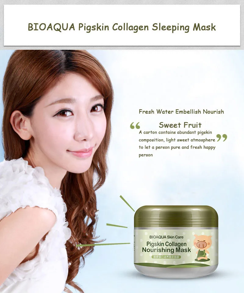 BIOAQUA Pigskin Cream Collagen Pigskin Mask Replenishment Moisturizing Brightening Skin Tone Tightening Pores
BIOAQUA Pigskin Cream Collagen Pigskin Mask Replenishment Moisturizing Brightening Skin Tone Tightening Pores