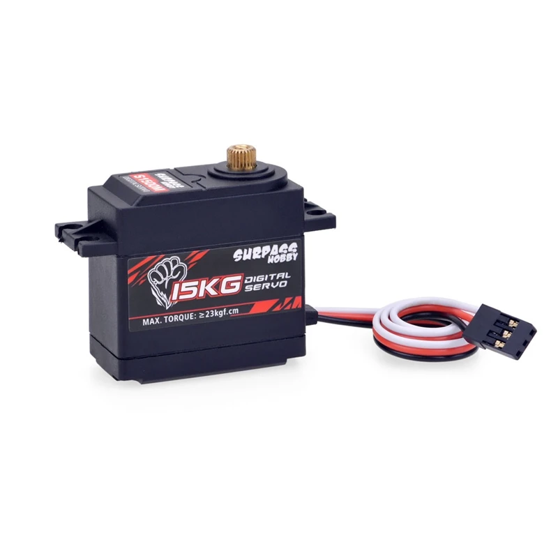 SURPASS HOBBY S1500M 15KG Metal Gear Digital Servo For 1/10 1/8 High-Speed RC Car/Aircraft/Drone/RC Boat
SURPASS HOBBY S1500M 15KG Metal Gear Digital Servo For 1/10 1/8 High-Speed RC Car/Aircraft/Drone/RC Boat