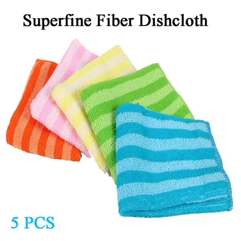5PCS Random Color Cleaning Towel Stripe Microfiber Dish Cloth Kitchen Cleaning Cloth for kitchen
5PCS Random Color Cleaning Towel Stripe Microfiber Dish Cloth Kitchen Cleaning Cloth for kitchen