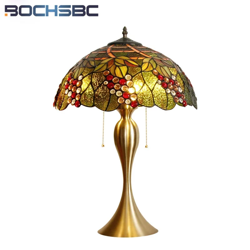 BOCHSBC Stained Glass Grape Table Lamp Tiffany Desk Lighting Handcraft Arts Light Home Decor Classical Reading Lamps European
BOCHSBC Stained Glass Grape Table Lamp Tiffany Desk Lighting Handcraft Arts Light Home Decor Classical Reading Lamps European