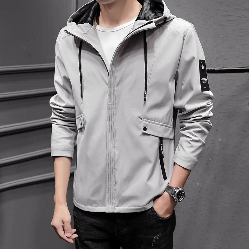 Zipper Pocket Hooded Men Sport Jacket Autumn Men's Jacket Casual Solid Color All-match Male Jacket Trend Stretch Youth Jacket
Zipper Pocket Hooded Men Sport Jacket Autumn Men's Jacket Casual Solid Color All-match Male Jacket Trend Stretch Youth Jacket