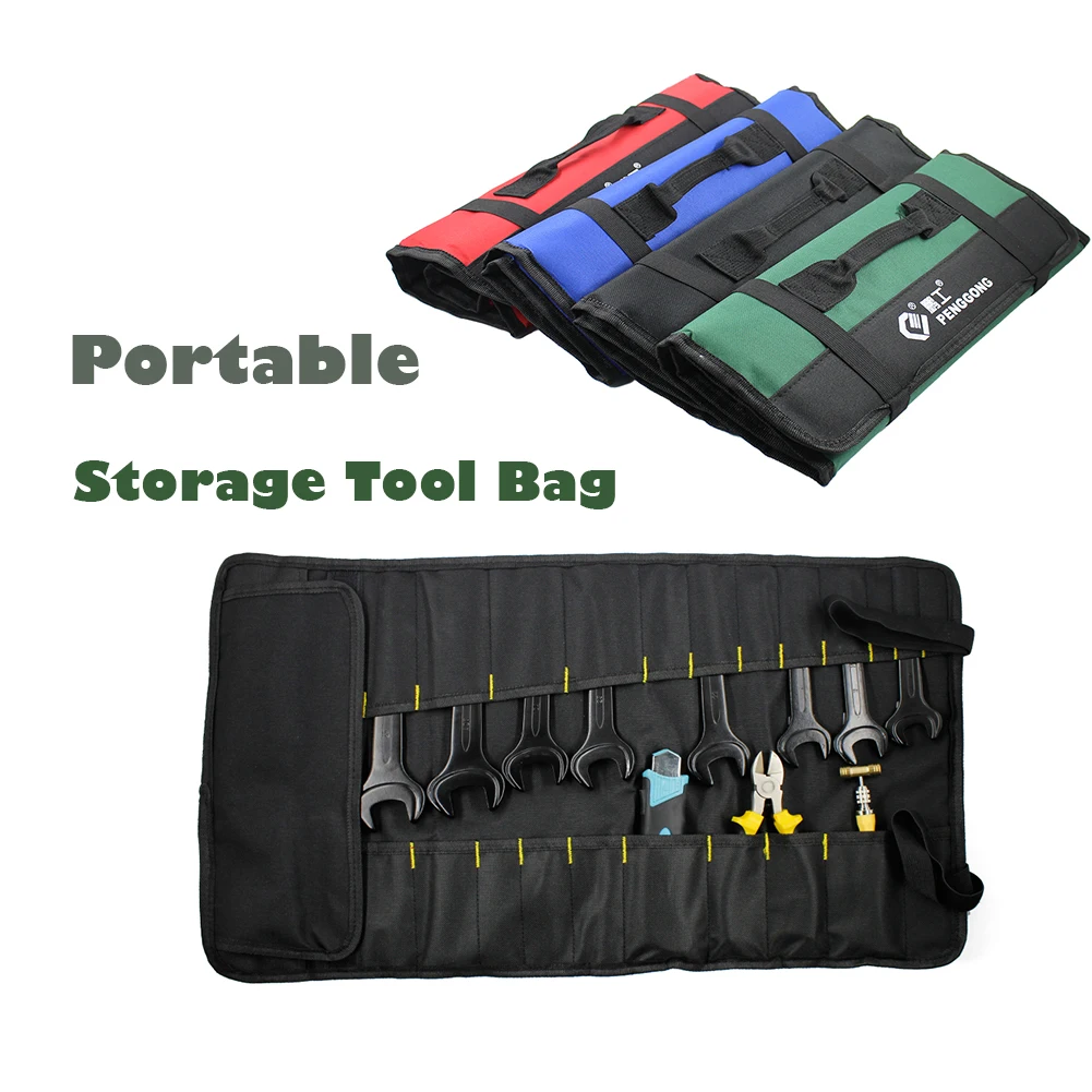 Oxford Carrying Handles Folding Roll Tool Bags Portable Toolkit Wrenches Screwdrivers Pliers Metal Hardware Fittings Storage Bag
Oxford Carrying Handles Folding Roll Tool Bags Portable Toolkit Wrenches Screwdrivers Pliers Metal Hardware Fittings Storage Bag