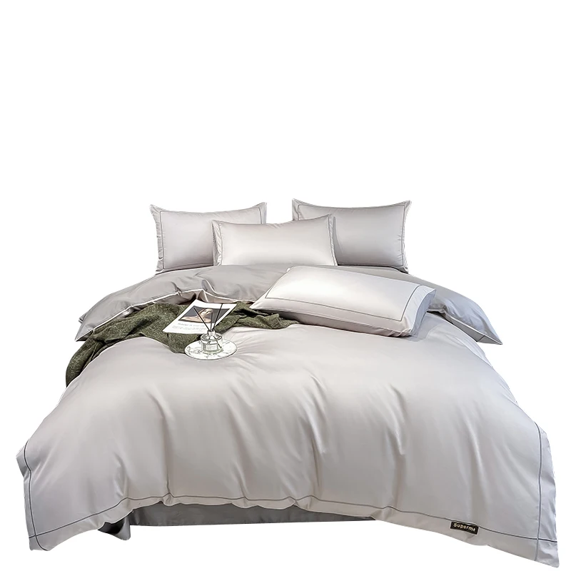 2021 new gray high-end atmosphere 100s long-staple cotton four-piece set cotton summer duvet cover
2021 new gray high-end atmosphere 100s long-staple cotton four-piece set cotton summer duvet cover
