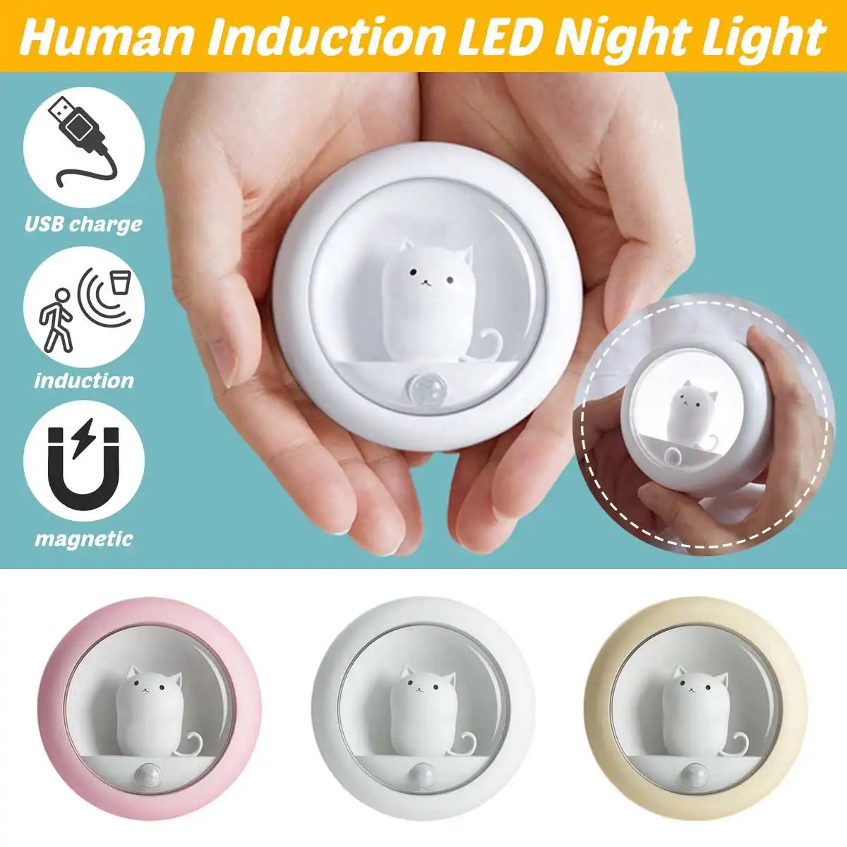 Night Light Motion Sensor LED Lamp Cute Cat Smart LED Night Light USB Rechargeable Safe Lighting For Home Bedroom Decoration
Night Light Motion Sensor LED Lamp Cute Cat Smart LED Night Light USB Rechargeable Safe Lighting For Home Bedroom Decoration