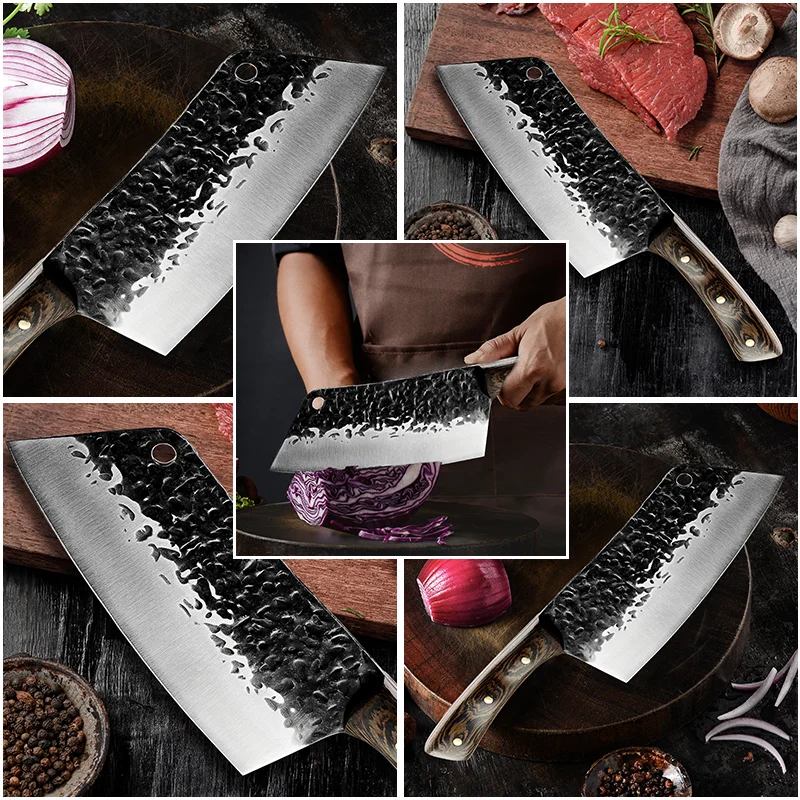 Grandsharp Butcher Knife Hand Forged Butcher Cleaver Knife Full Tang Meat Cleaver High Carbon Steel Super Sharp Butcher Cleaver
Grandsharp Butcher Knife Hand Forged Butcher Cleaver Knife Full Tang Meat Cleaver High Carbon Steel Super Sharp Butcher Cleaver