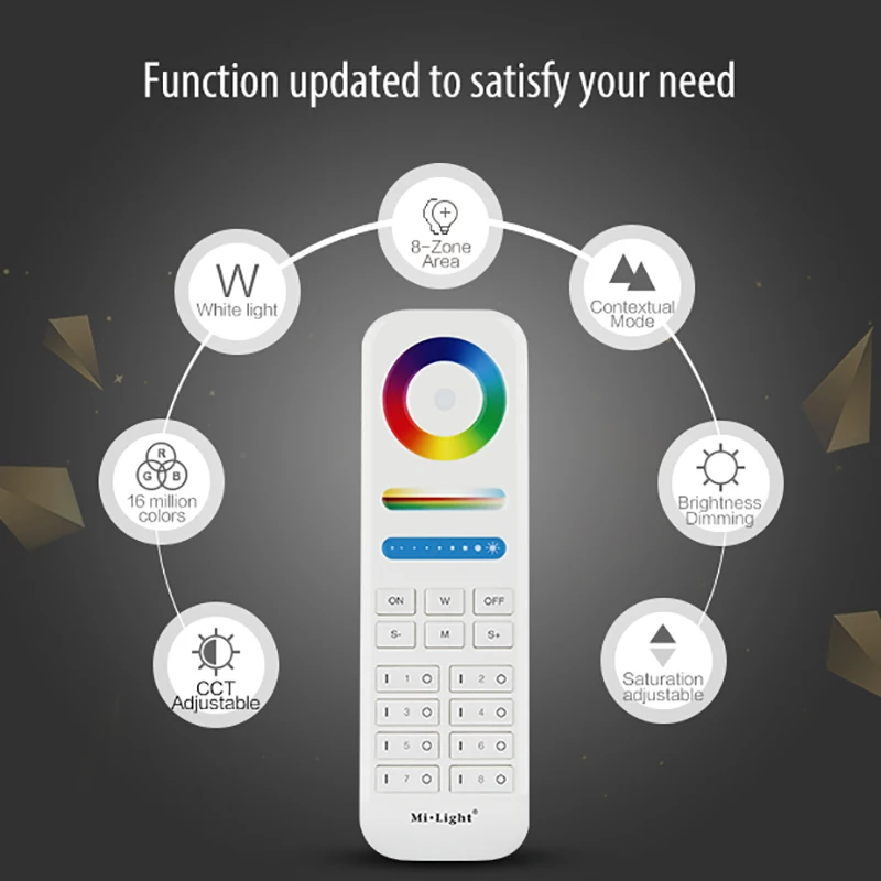 FUT064 Milight 9W RGB+CCT Square LED Downlight AC100~240V,FUT089 8-Zone RGB+CCT Remote Controller
FUT064 Milight 9W RGB+CCT Square LED Downlight AC100~240V,FUT089 8-Zone RGB+CCT Remote Controller