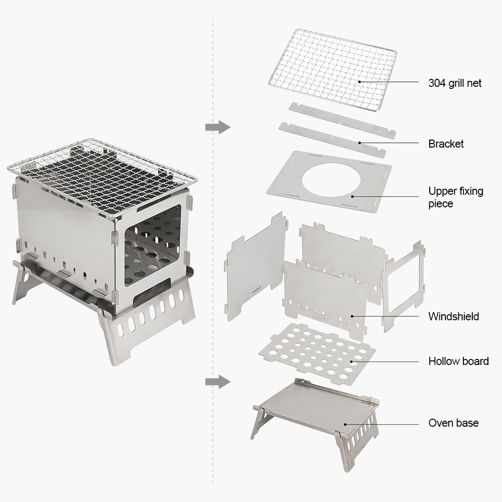 Portable Outdoor Folding BBQ Grill Barbecue Grill Stainless Steel BBQ Grill Picnic Cooking Camping Cookware
Portable Outdoor Folding BBQ Grill Barbecue Grill Stainless Steel BBQ Grill Picnic Cooking Camping Cookware