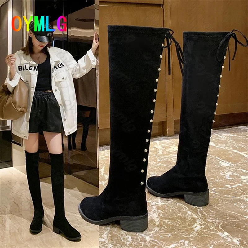 Women's over-the-knee boots for fall/winter 2021 new thick heel mid-heel stretch boots high boots thigh high boots flat shoes
Women's over-the-knee boots for fall/winter 2021 new thick heel mid-heel stretch boots high boots thigh high boots flat shoes