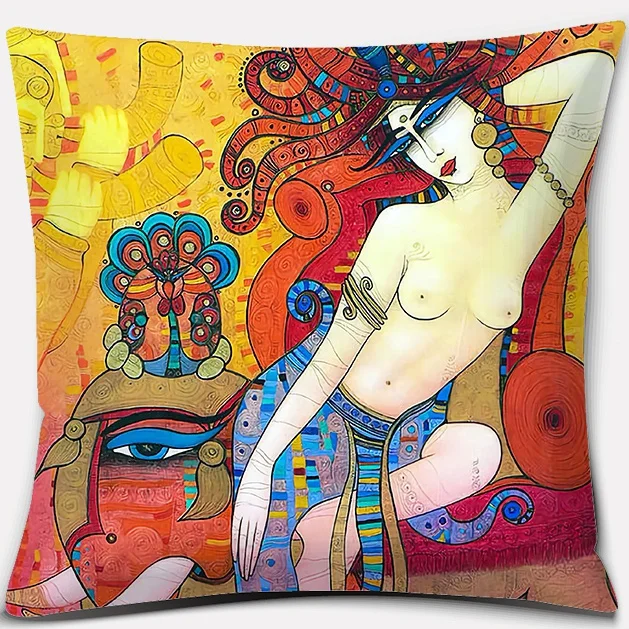 Mysterious Oil Painting Personality Home Decoration Square Pillowcase Quirky Art Style Car Sofa Pillowcase
Mysterious Oil Painting Personality Home Decoration Square Pillowcase Quirky Art Style Car Sofa Pillowcase
