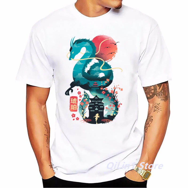 Japanese Anime Spirited Away T Shirt Men Totoro Studio Ghibli Tshirt Homme Miyazaki Hayao Dragon Print Cartoon Print Male Tops
Japanese Anime Spirited Away T Shirt Men Totoro Studio Ghibli Tshirt Homme Miyazaki Hayao Dragon Print Cartoon Print Male Tops