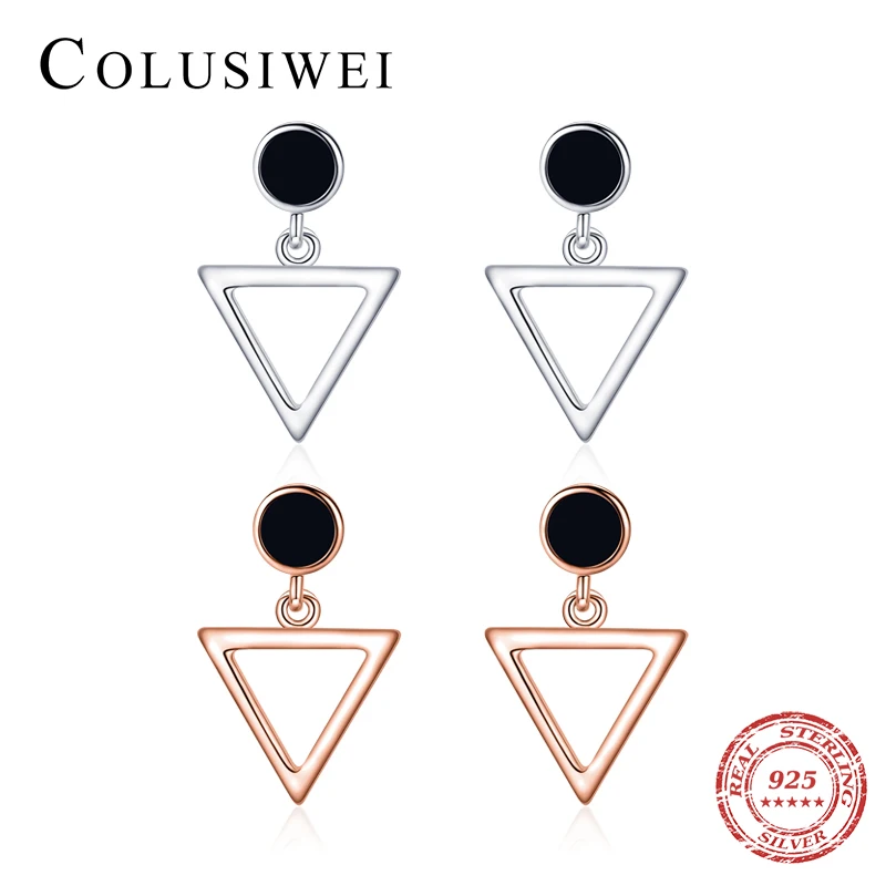 Colusiwei Genuine 925 Sterling Silver Simple Triangle Stud Earrings Black Round Enamel Ear Stud for Women Hypoallergenic Ear Pin
Colusiwei Genuine 925 Sterling Silver Simple Triangle Stud Earrings Black Round Enamel Ear Stud for Women Hypoallergenic Ear Pin