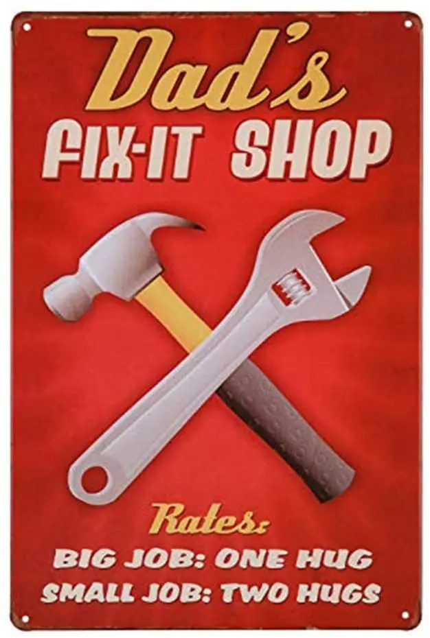 Dad's arrangement dad's birthday repair shop Thanksgiving gift dad retro metal sign board tin Poster Wall Decoration
Dad's arrangement dad's birthday repair shop Thanksgiving gift dad retro metal sign board tin Poster Wall Decoration