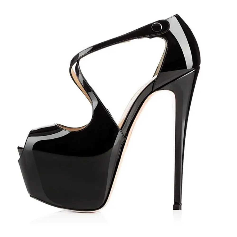 Peep Toe Platfrom Ankle Pumps Thin High Heels Ladies Shiny Leather Strap Corssed Women Party Dress Wedding Bride Shoes Pumps
Peep Toe Platfrom Ankle Pumps Thin High Heels Ladies Shiny Leather Strap Corssed Women Party Dress Wedding Bride Shoes Pumps