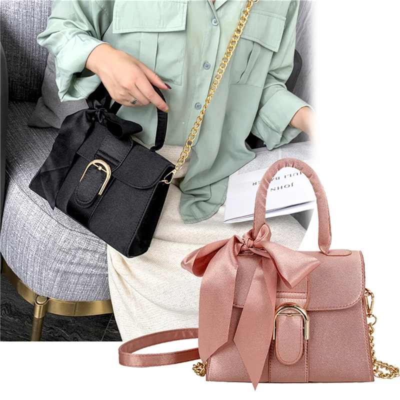 Luxury Bowknot Messenger Bags Women Chains Flap Bag Ladies Fashion Solid Color Shoulder Bags Female Designer Black Handbags
Luxury Bowknot Messenger Bags Women Chains Flap Bag Ladies Fashion Solid Color Shoulder Bags Female Designer Black Handbags