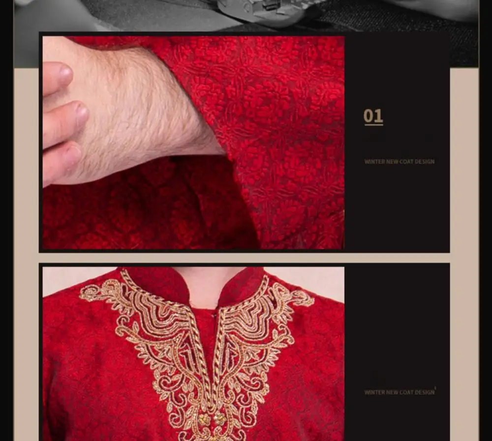 India Man Red Suits Ethnic Embroidery Sets Comfortable Cotton Loose Long Sleeves Thin Sets
India Man Red Suits Ethnic Embroidery Sets Comfortable Cotton Loose Long Sleeves Thin Sets