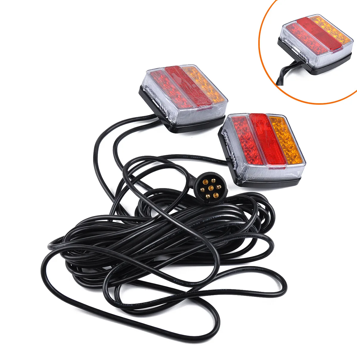 LED tail light /safety warning/ light turn signal/ brake truck trailer tail light (Red and yellow flashing alternately)
LED tail light /safety warning/ light turn signal/ brake truck trailer tail light (Red and yellow flashing alternately)