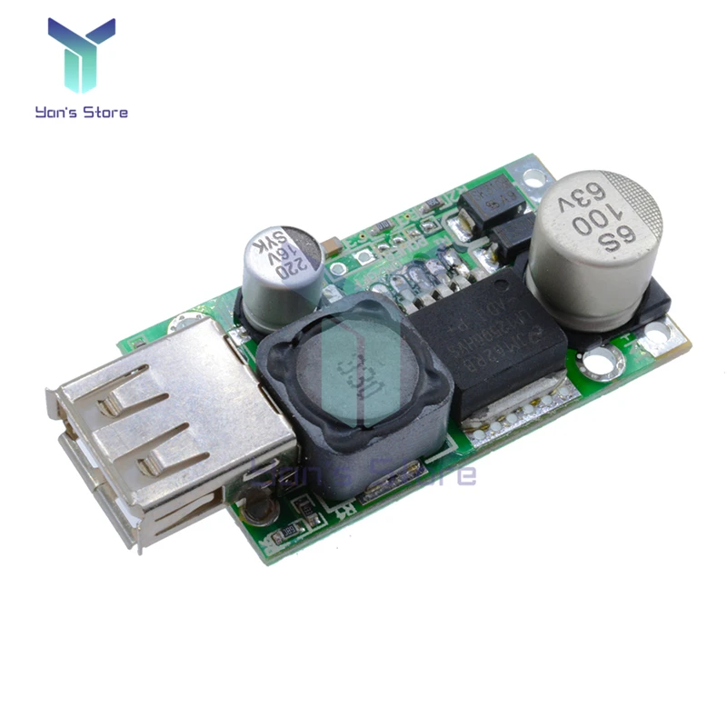 LM2596HV 5V DC-DC 7-56V 9V 12V 24V 36V 48V to Fixed 5V 3A Non-isolated Step Down Buck Converter Module USB Charger Module
LM2596HV 5V DC-DC 7-56V 9V 12V 24V 36V 48V to Fixed 5V 3A Non-isolated Step Down Buck Converter Module USB Charger Module