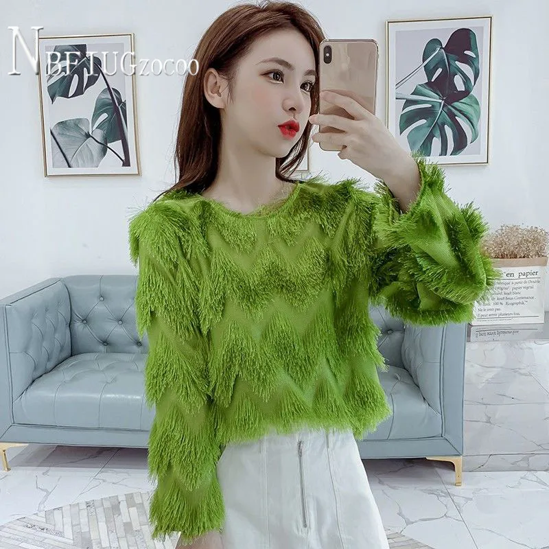 2020 Autumn New Korean Loose Fashion Tassel Women Sweater Long Sleeve Knitting Fashion Female Sweaters
2020 Autumn New Korean Loose Fashion Tassel Women Sweater Long Sleeve Knitting Fashion Female Sweaters