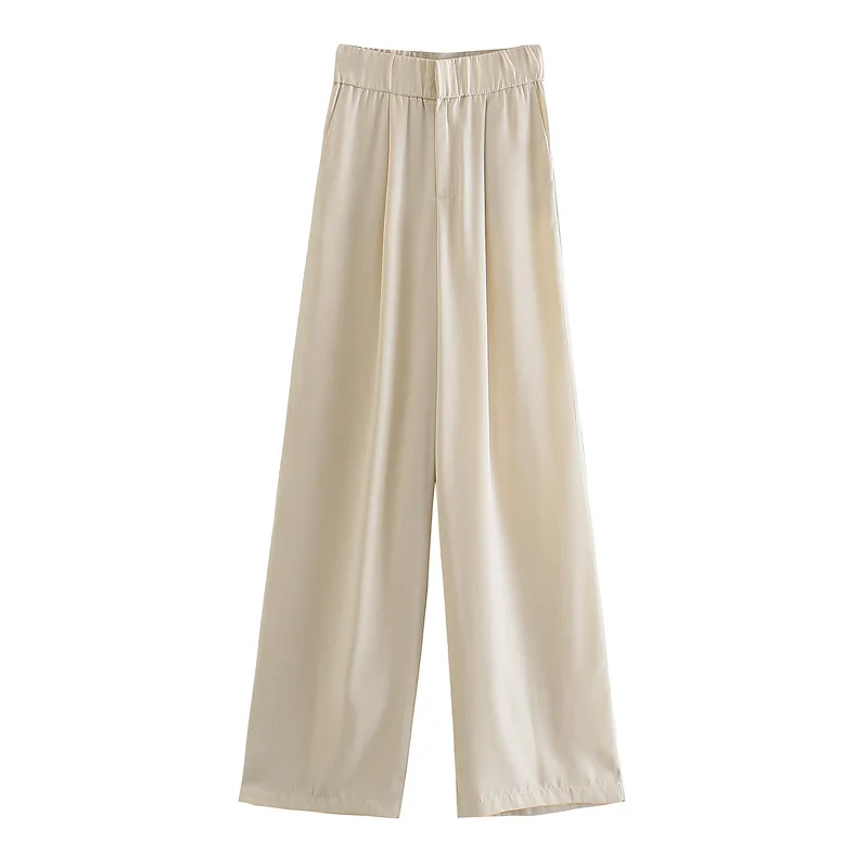 High Waist Beige Women's Wide Leg Pants Loose Casual Trousers Side Pocket Black Pants Women Pants 2021 Spring Fashion
High Waist Beige Women's Wide Leg Pants Loose Casual Trousers Side Pocket Black Pants Women Pants 2021 Spring Fashion