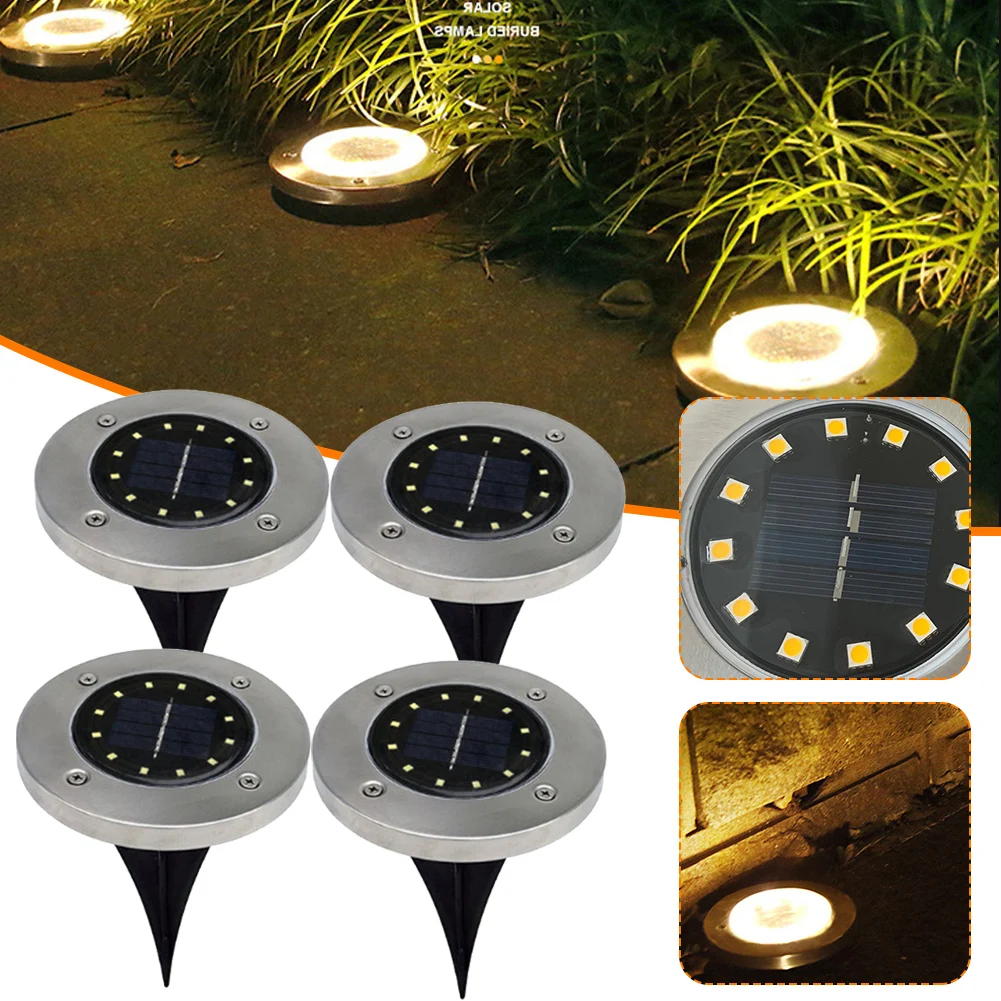 4pcs Solar Powered Ground Light IP65 Waterproof Garden Pathway Deck Lights With 12LEDs Lamp for Home Yard Driveway Lawn Road
4pcs Solar Powered Ground Light IP65 Waterproof Garden Pathway Deck Lights With 12LEDs Lamp for Home Yard Driveway Lawn Road