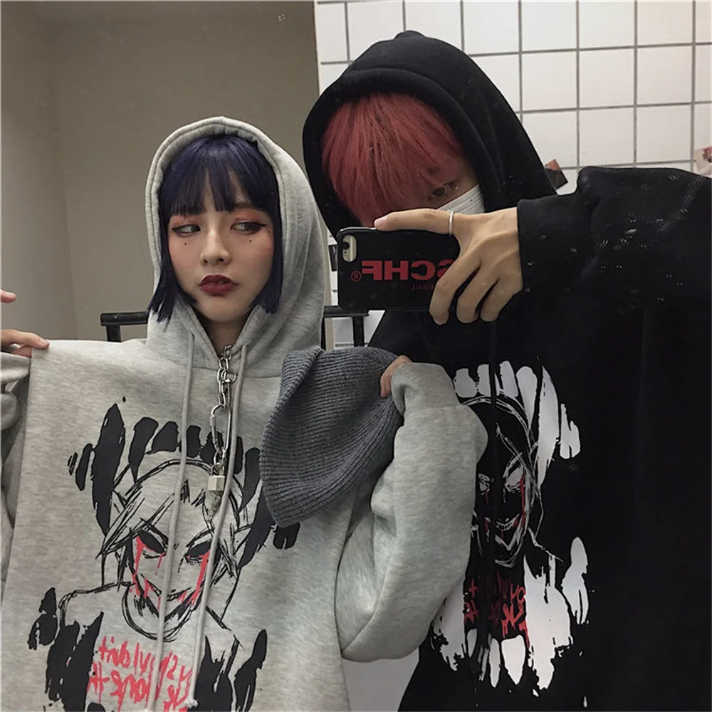 Black Couple Gothic Girl Print Cool Hoodies Autumn Sweatshirt Tops Loose Spring Harajuku Outerwear High Street Fashion Hoodie
Black Couple Gothic Girl Print Cool Hoodies Autumn Sweatshirt Tops Loose Spring Harajuku Outerwear High Street Fashion Hoodie