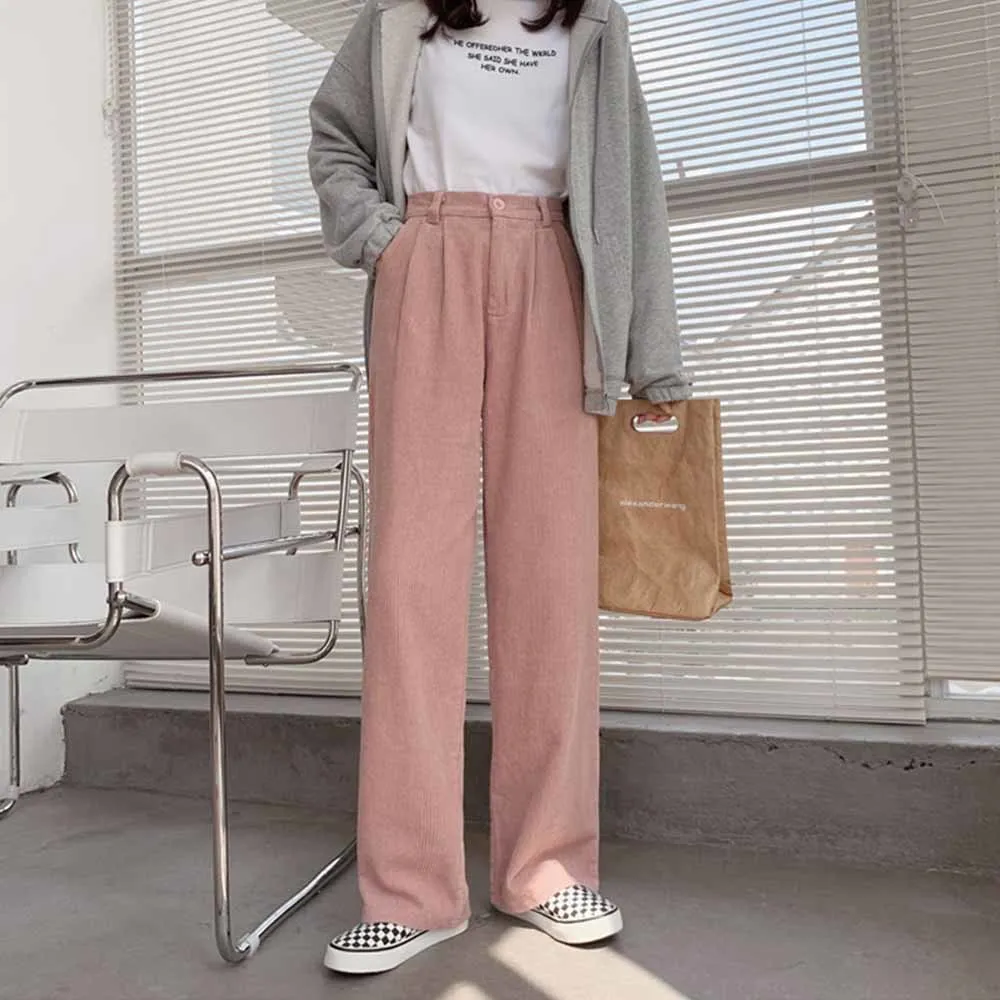 Autumn Winter Corduroy Pants Women Korean Style Soft Girl Wide Leg Pants 2021 Pants Women Trousers
Autumn Winter Corduroy Pants Women Korean Style Soft Girl Wide Leg Pants 2021 Pants Women Trousers