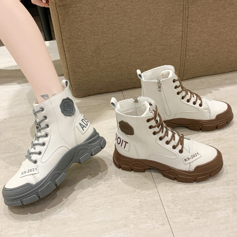 New Women's Lace-up Boots Shoes for Women Spring Autumn Comfortable Feminine Boots Thick Ankle Boots Female Zapatos De Mujer
New Women's Lace-up Boots Shoes for Women Spring Autumn Comfortable Feminine Boots Thick Ankle Boots Female Zapatos De Mujer
