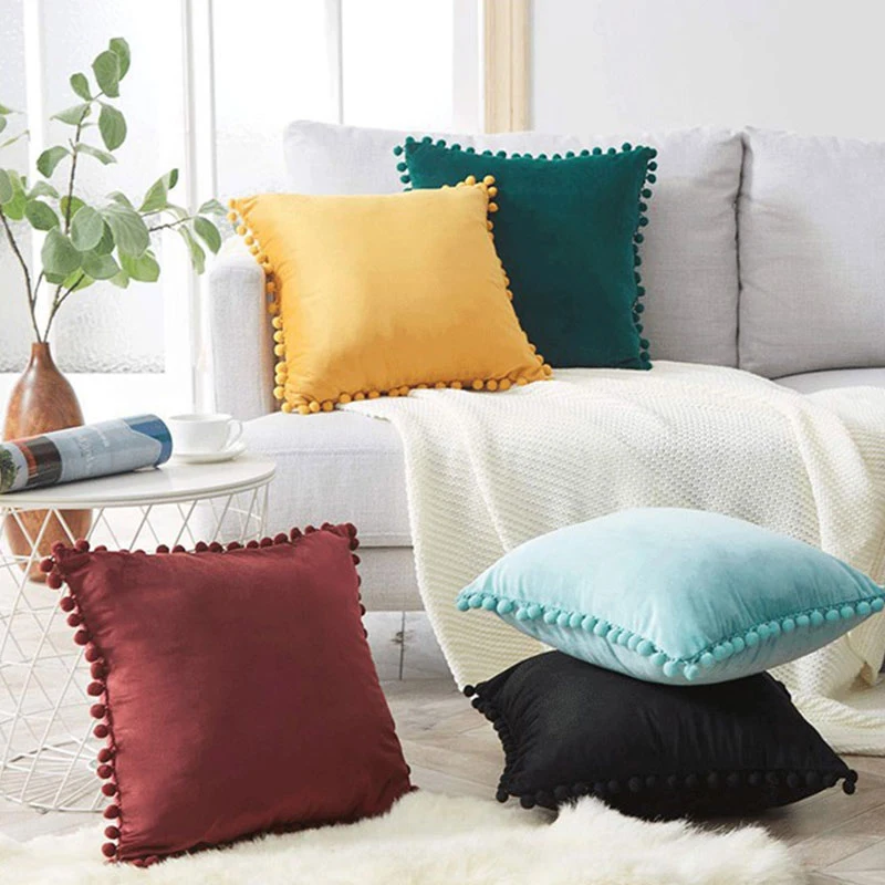 45*45cm Velvet Pillowcase Comfortable Wool Ball Pillowcase Sofa Pillow Cover warm sofa car Pillowslip Cover Home Pillowcase
45*45cm Velvet Pillowcase Comfortable Wool Ball Pillowcase Sofa Pillow Cover warm sofa car Pillowslip Cover Home Pillowcase