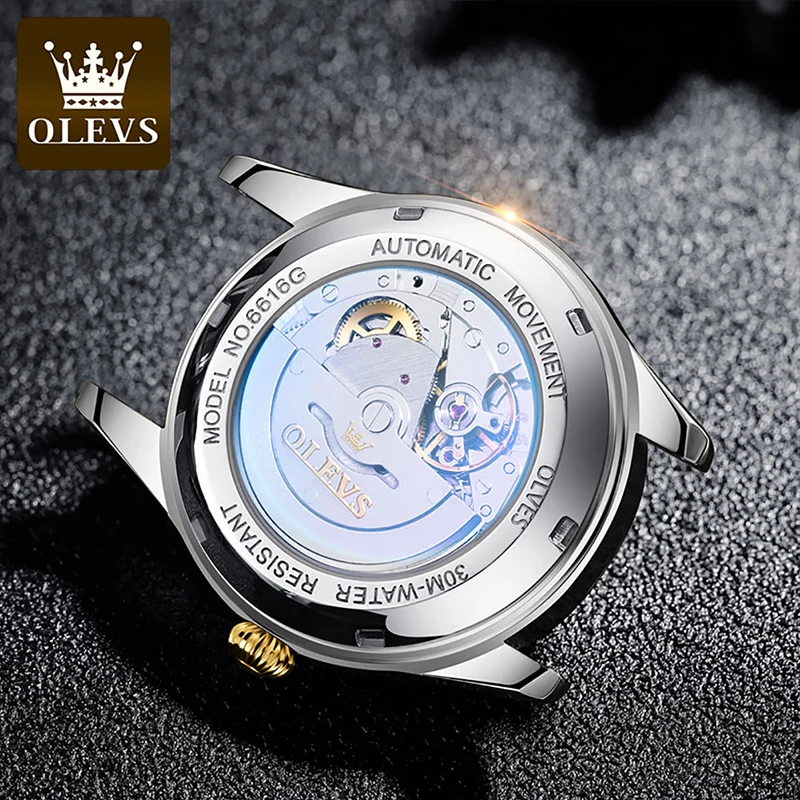 OLEVS New Business Men Decorative Automatic Mechanical Watch Tyrant Gold Luminous 30M Waterproof Watches Male Reloj Hombre 6616
OLEVS New Business Men Decorative Automatic Mechanical Watch Tyrant Gold Luminous 30M Waterproof Watches Male Reloj Hombre 6616