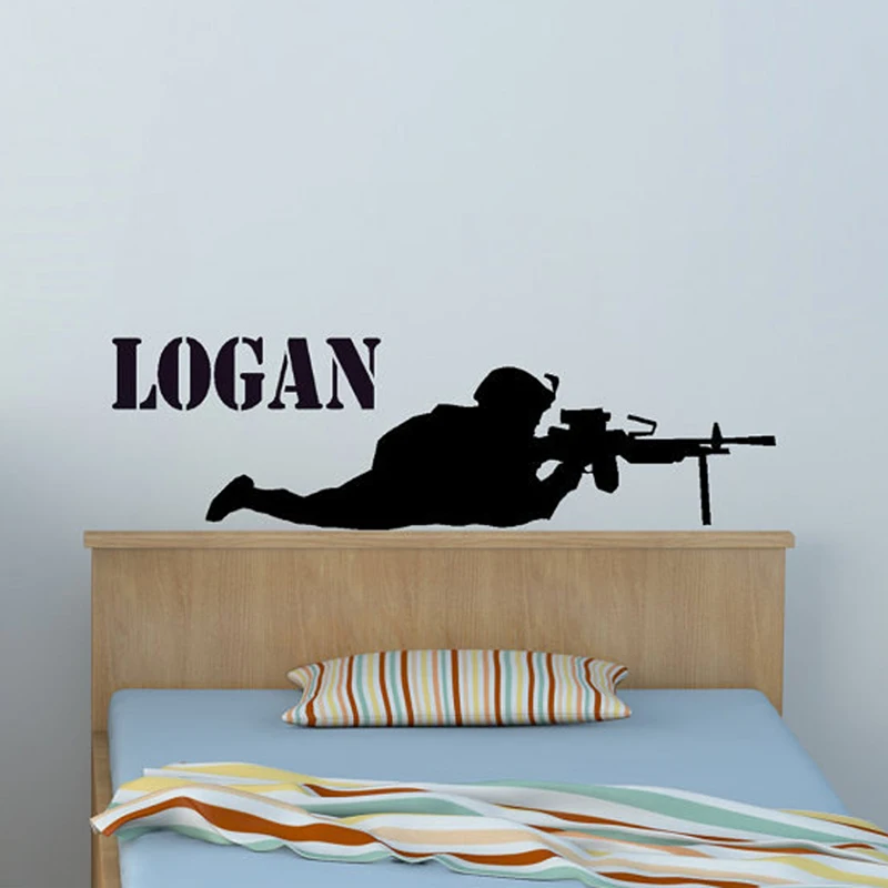 Cool Personalized Vinyl Wall Decals Military Army Silhouette Soldiers Sniper Custom Name Decor Stickers Vinyl room decor 2346
Cool Personalized Vinyl Wall Decals Military Army Silhouette Soldiers Sniper Custom Name Decor Stickers Vinyl room decor 2346