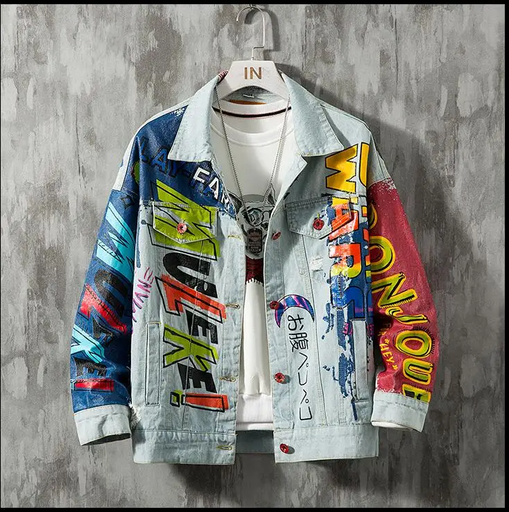 Fashion printed denim jacket men's cotton casual street wear short denim jacket men's jacket spring jacket
Fashion printed denim jacket men's cotton casual street wear short denim jacket men's jacket spring jacket