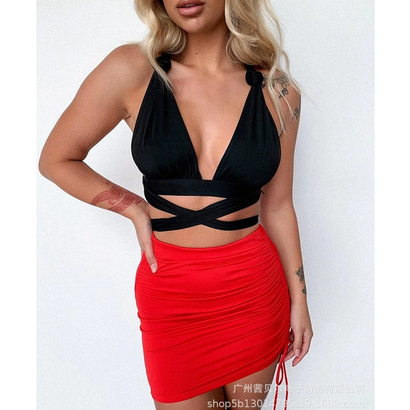 WEPBEL Vest Summer Sexy Sleeveless Slim Hollow Out Vest Women's Solid V-neck Backless Spaghetti Strap Bandage Tank Tops
WEPBEL Vest Summer Sexy Sleeveless Slim Hollow Out Vest Women's Solid V-neck Backless Spaghetti Strap Bandage Tank Tops
